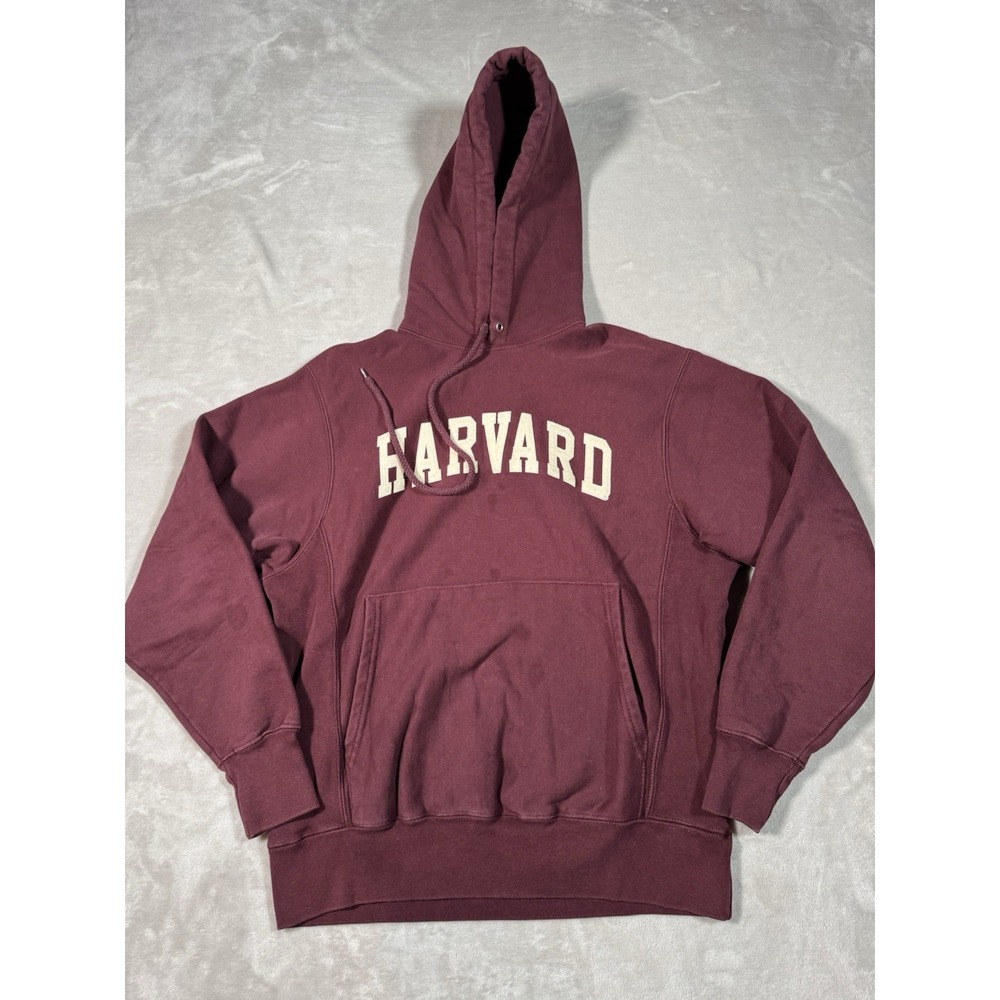 Vintage 90s Harvard Champion Reverse Weave Size Small Burgundy